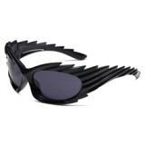3376 fashion hedgehog Y2k sunglasses designer cat eye sports sunglasses men  women wrap around glasses sunglasses 2023