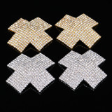 European Accessories X-Shaped Sexy Breast Stickers Rhinestone Crystal Chest Stickers