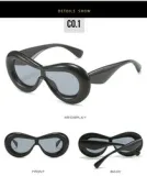 Luxury Inflated Cateye Sunglasses Unique Trendy plastic Cute Hip Hop 2023 Zebra Cat Eye Lentes De Sol Gafas Inflatable sunglass