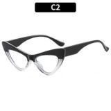 2022 Stylish Plastic frame spectacle frame blue light blocking Triangle Cat Eye Glasses eyeglass frames