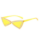 Famous Designer Rhinestone sun glasses Triangular Diamond Sunglasses Women 2022