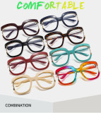 9051 Fashion Oversized Round Optical Eyeglasses Frame Women Blue Light Blocking Glasses Trendy Glasses Frame