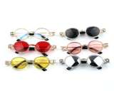2023 Retro Small Round Sunglasses Women Retro Sun glasses Men Clear Pink Pearl Diamond sunglasses