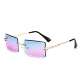 Custom Hot Sale Rimless Square shades Small Frameless Sun Glasses Vintage Sunglasses 2022