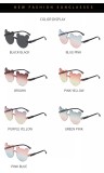 Cartoon Children Colorful Cute Sunglasses 2022 New Cat Ears Boys Girls Sunglasses Rimless Kids Sun Glasses