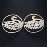 New Zircon Chest Ornament Personalized Creativity Swan Full Diamond Chest Patch Sexy Fun Breast Sticker Body Accessories