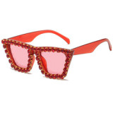 Oversized Women Sunglasses Big Frame Diamond Shining Rhinestone Inside Outdoor Gafas De Sol Eyeglasses Frame