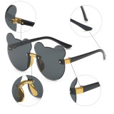 Cartoon Children Colorful Cute Sunglasses 2022 New Cat Ears Boys Girls Sunglasses Rimless Kids Sun Glasses