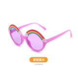 Luxury Rainbow Kids Round Sunglasses Baby Glasses Shades Custom Designer Sun Glasses Gafas de sol Cute Girl Eyewear High Quality