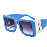 Famous Brand Designer Sunglasses Men Women Big B Square Oversized Shades UV400 Vintage Glasses