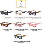 Unique Colorful cat eye Sunglasses Women Vintage patterned craft Fashion Square Sun Glasses Retro Men thick frame Shades