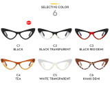 2022 Stylish Plastic frame spectacle frame blue light blocking Triangle Cat Eye Glasses eyeglass frames