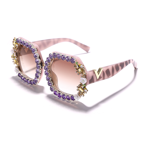Diamond Square Sunglasses Rhinestone Eyeglasses Brand Designer Eyewear Sun shade Glasses UV400