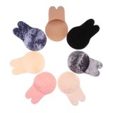 High Quality Hot Sale Women Push Up Strapless Rabbit Ear Shape Invisible Silicone Bra Nipple Cover Silicone Nipple Covers