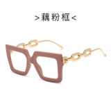 2022 New arrival colorful anti blue light glasses hot selling optical frame Chains Temple  cat eye frame anti blue glasses frame