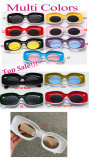 Hiphop thick rectangle wide temple sun glasses eyewear square retro Men Shades circle glasses 2023 sunglasses fashion women