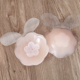 Ladies Plus Size Different Sizes Flower And Round Strapless And Backless Silicone Invisible Seamless Bra
