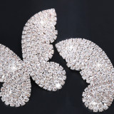 Trendy Full Rhinestone Butterfly Nipple Stickers Sexy Big Butterfly Body Chest Bra Stickers for Women Lingerie Accessories