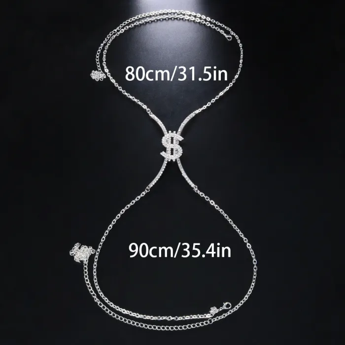 Fashion Sexy Thigh Chain Rhinestone Body Chain Bikini Metal Waist Leg Chain Women Jewelry
