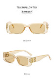Retro small rectangle shades Brand Designer B Luxury Sunglasses Square Champagne Sunglasses Ladies Personality B Letter Glasses