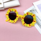 B3219 Retro fashion children's sunglasses Round flower shape travel UV400 sunglasses cute glasses Outdoor Beach Girl Boy Gift