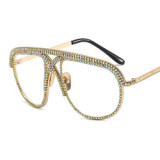 2022 Rhinestone Women Shades Oversized Sun Glasses Men Luxury brand Sunglasses