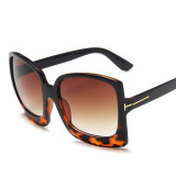 Luxury Over Size Female Shades Sunglasses Womens PC Big Frame Sun Glasses Popular Leopard Square Sunglasses UV400