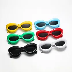 Luxury Inflated Cateye Sunglasses Unique Trendy plastic Cute Hip Hop 2023 Zebra Cat Eye Lentes De Sol Gafas Inflatable sunglass