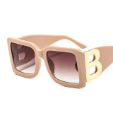 Famous Brand Designer Sunglasses Men Women Big B Square Oversized Shades UV400 Vintage Glasses
