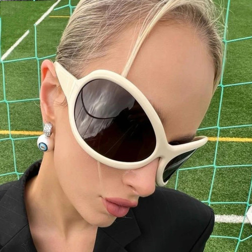 2023 Steampunk Oversized Sun Glasses New Women Men Luxury Brand Designer Shades Female Y2k Futurical Sunglasses