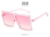 2022 Fashion Big Square frame One Piece Sunglasses Oversized colorful Brand Designer Sun Glasses Shades Women