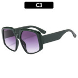 Jiuling new stylish irregular designer luxury oversized retro women's shaped sunglasses gradient large frame sunglasses for men