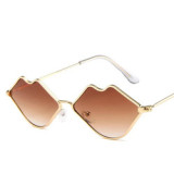 VIFF GD007 Lip Shape Frames Fashion Eyewear Sun Glasses Girls Gafas Women Sun Glasses Cute Lip Sunglasses