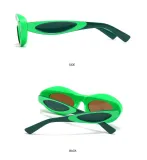 Popular Trendy Cat Shapes Ins Sunglasses Retro Oval Sunglasses Wrap Around Sun Glasses Shades Eyewear De Sol Oculos