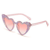 8877 Valentine's Day luxury diamond sunglasses sexy heart women sunglasses fashion love sunglasses 2023