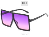 2022 Fashion Big Square frame One Piece Sunglasses Oversized colorful Brand Designer Sun Glasses Shades Women
