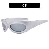 New Fashion Sports Sun glasses Women Trends 2000'S Shades UV400 De Sol Oculos 2023 Y2K Futuristic Sunglasses Custom Logo