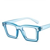 5202 fashion fluorescent square glasses frame women men anti blue light glasses TR eyeglasses frame 2023