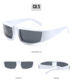2022 Women Square Sports Y2K Steampunk Sunglasses Men UV400 Punk Cycling sport Shades Colorful Gafas De Sol