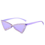 Famous Designer Rhinestone sun glasses Triangular Diamond Sunglasses Women 2022