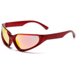 2023 New arrival outdoor sport eyewear sunglasses custom logo y2k cycling sports steampunk sunglasses