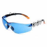 Hot selling Europe and America trend vintage sports outdoor rimless rhinestone crystal sunglasses