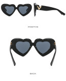 Gift Love Cateye Popular Personalized Peach Heart Jelly Color 2023 Eyewear Manufacture Heart Shaped Sunglasses
