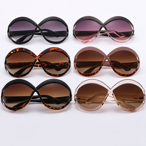 Vintage Big Round Frames Oversized Sunglasses Women Brand Designer Lady Sun Glasses Retro Ladies UV400 Shades Oculos De Sol
