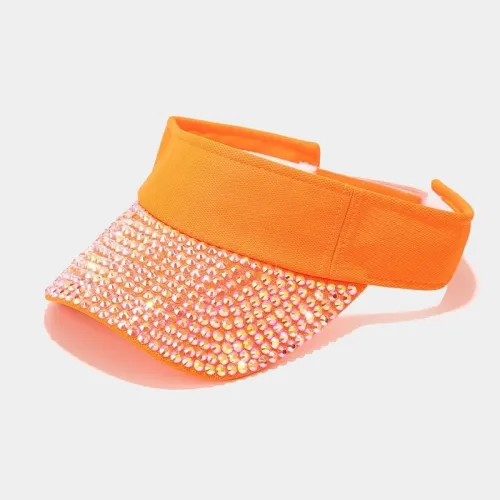 Drop Shipping Free Sample Fashion Casual Summer Spring Diamond Glitter Matching Accessories Sun Visor Hats for Women Hats