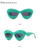 Luxury Inflated Cateye Sunglasses Unique Trendy plastic Cute Hip Hop 2023 Zebra Cat Eye Lentes De Sol Gafas Inflatable sunglass