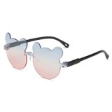 Cartoon Children Colorful Cute Sunglasses 2022 New Cat Ears Boys Girls Sunglasses Rimless Kids Sun Glasses