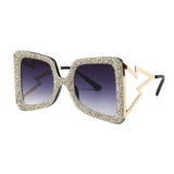 2022 Famous Brand Designer Sunglasses Fashion Ladies Oversized Square Women Luxury Rhinestone Shades