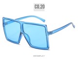 2022 Fashion Big Square frame One Piece Sunglasses Oversized colorful Brand Designer Sun Glasses Shades Women