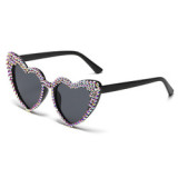 8877 Valentine's Day luxury diamond sunglasses sexy heart women sunglasses fashion love sunglasses 2023